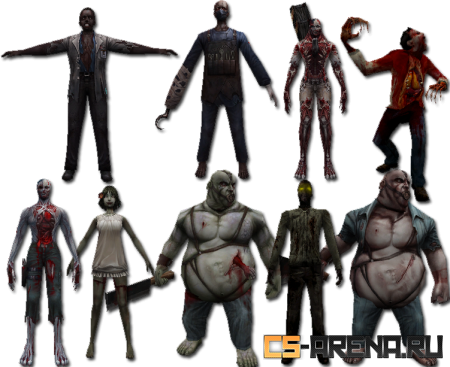 Counter Strike 1.6 Model Skins [For Zombie Mod]