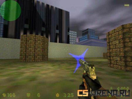 Cartoon muzzle flash blue