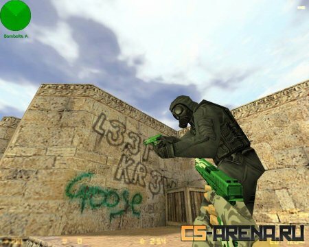 Green Glock18 with Flames