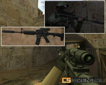 Hi-Poly M4A1 Eotech Red Dot + Scope