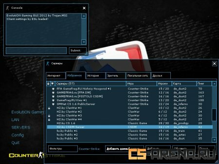 EvolutiON Gaming GUI 2012